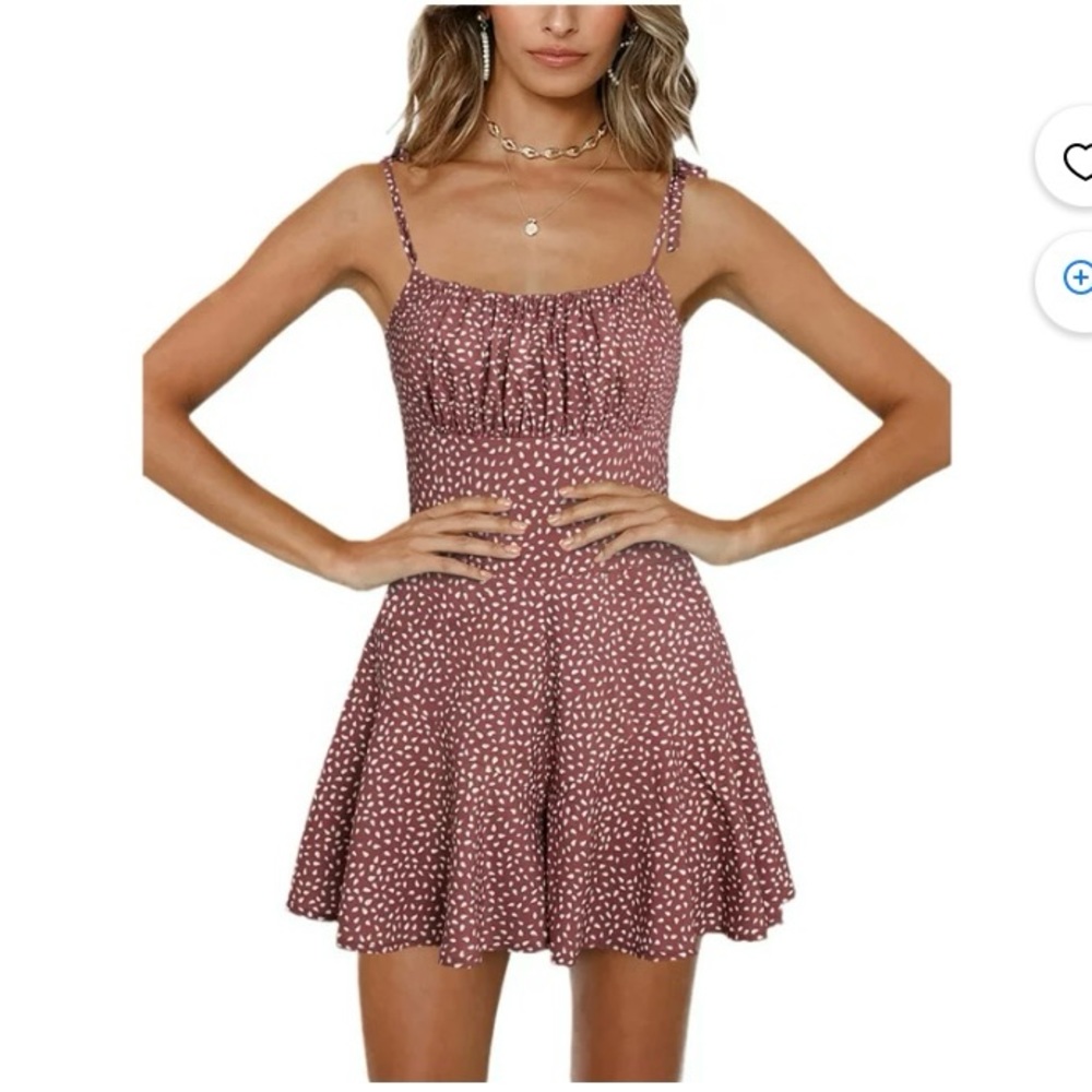 Womens Spaghetti Strap Print Jumpsuit Summer Wide Leg Short Romper, size S
